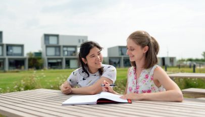 women sitting outside