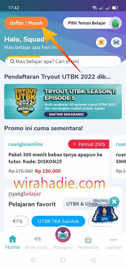 Beli Paket UTBK Ruangguru