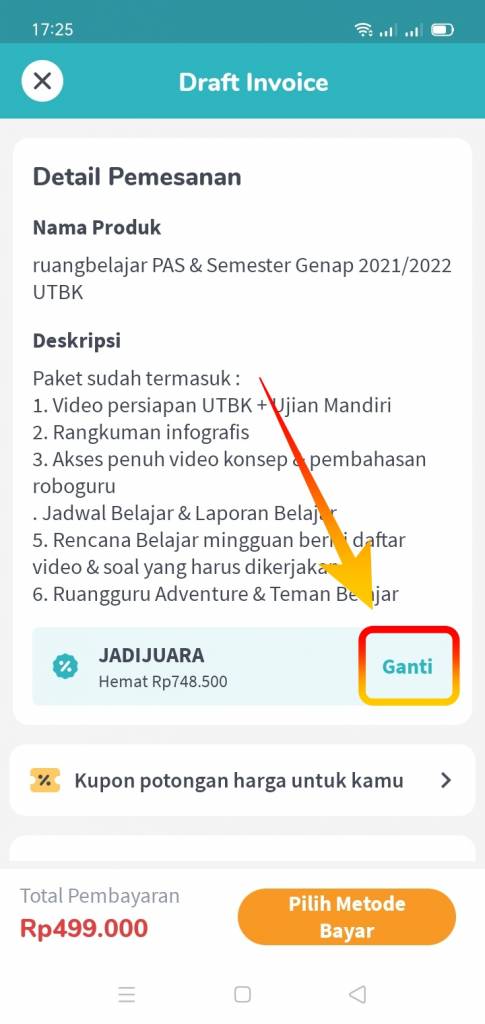 Beli Paket UTBK Ruangguru