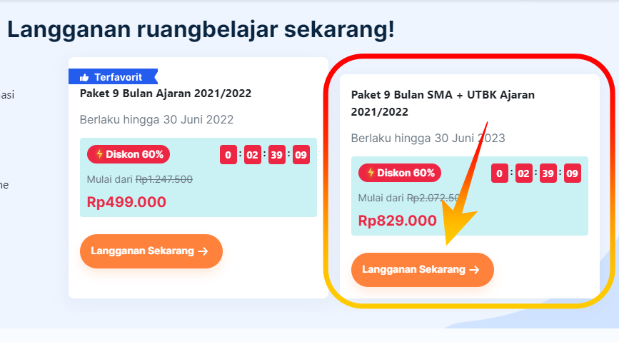 Beli Paket UTBK Ruangguru