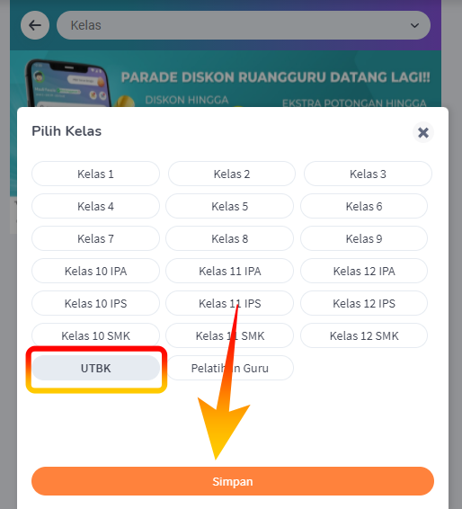 Beli Paket UTBK Ruangguru